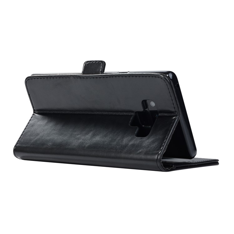 Crazy Horse Texture Wallet Leather Case with Stand for Samsung Galaxy Note9 N960 - Black-6