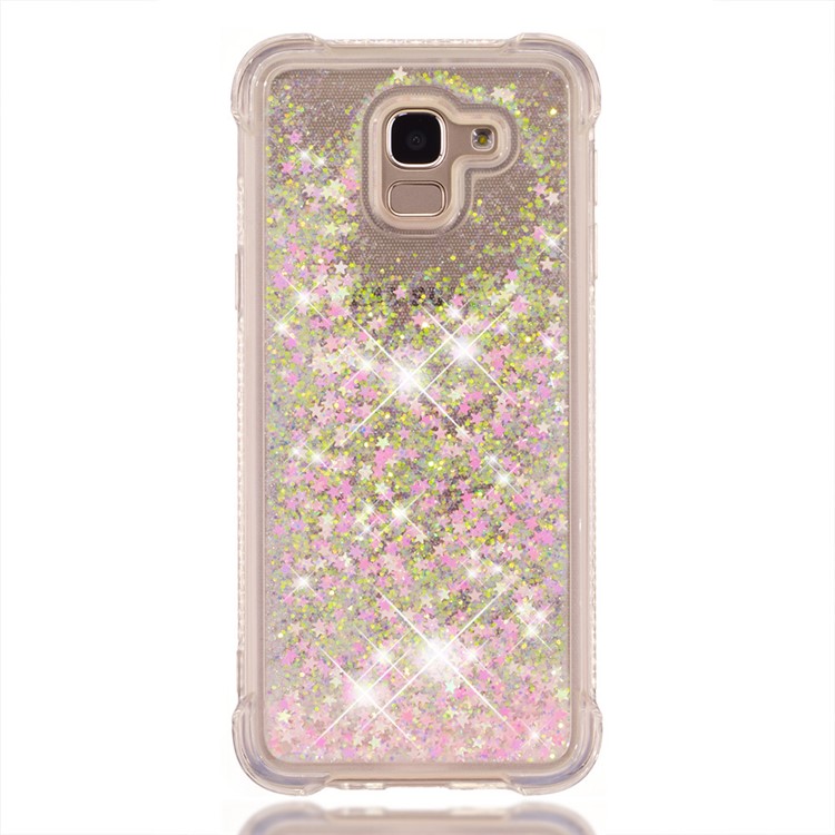 Dynamic Quicksand Shock-absorbing TPU Case for Samsung Galaxy J6 (2018) -Pink-2