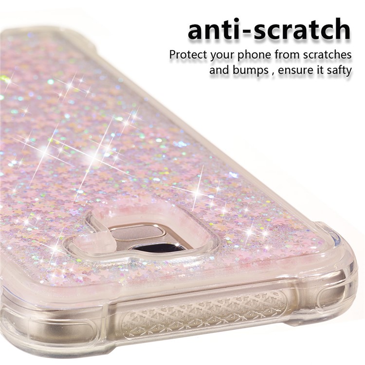 Dynamic Quicksand Shock-absorbing TPU Case for Samsung Galaxy J6 (2018) -Pink-3
