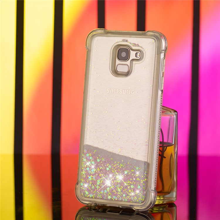 Dynamic Quicksand Shock-absorbing TPU Case for Samsung Galaxy J6 (2018) -Pink-5