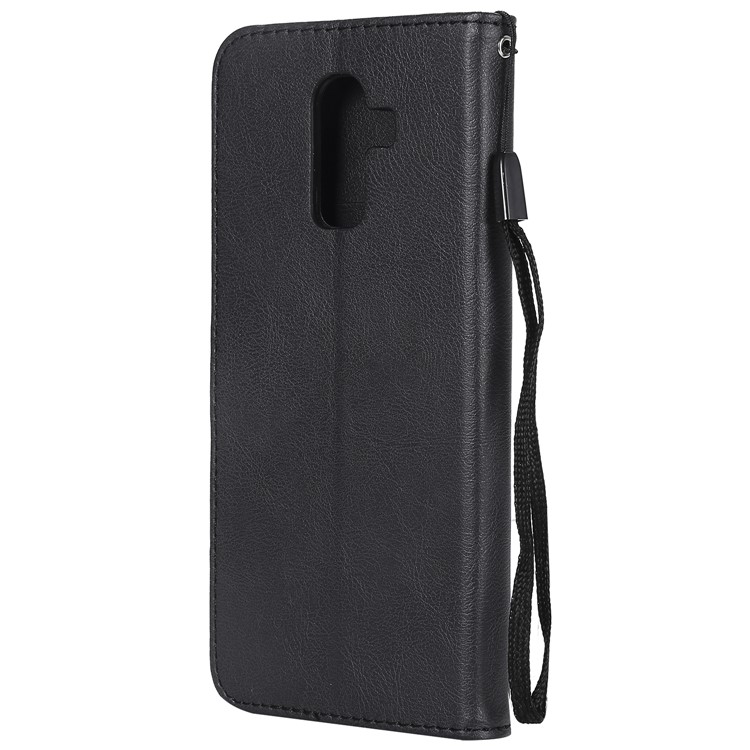 Wallet Leather Stand Case for Samsung Galaxy J8 (2018) - Black-3