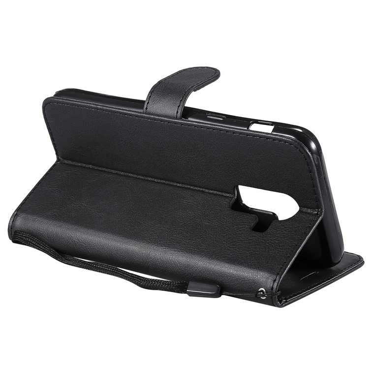 Wallet Leather Stand Case for Samsung Galaxy J8 (2018) - Black-5