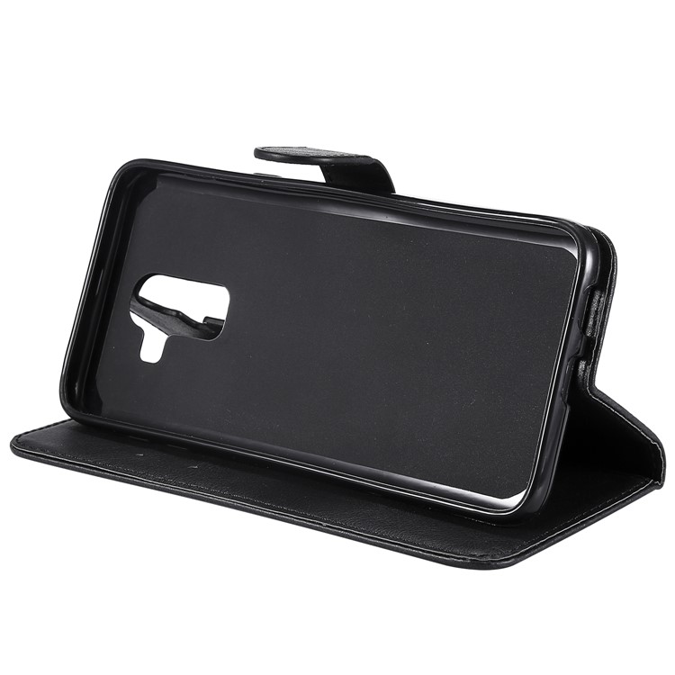 Wallet Leather Stand Case for Samsung Galaxy J8 (2018) - Black-6