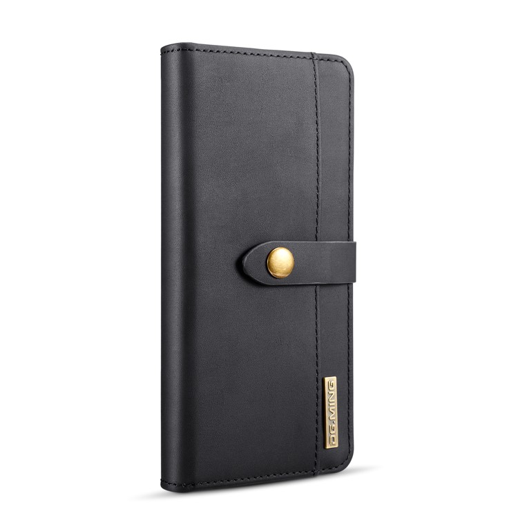 DG.MING Detachable 2-in-1 Split Leather Wallet Shell + PC Back Case for Samsung Galaxy Note9 SM-N960 - Black-3