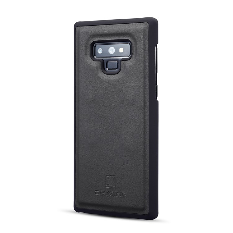 DG.MING Detachable 2-in-1 Split Leather Wallet Shell + PC Back Case for Samsung Galaxy Note9 SM-N960 - Black-7