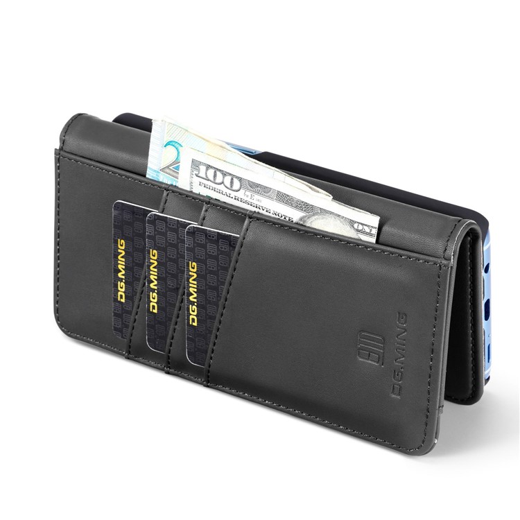 DG.MING Detachable Split Leather Wallet Case + PC Back 2-in-1 Cover for Samsung Galaxy S9+ G965 - Black-12
