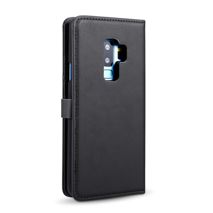 DG.MING Detachable Split Leather Wallet Case + PC Back 2-in-1 Cover for Samsung Galaxy S9+ G965 - Black-4