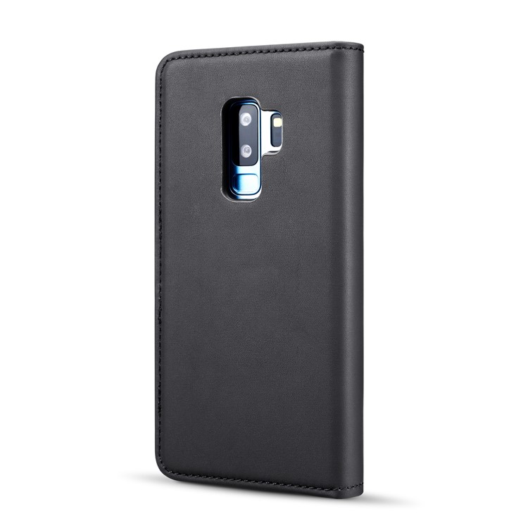DG.MING Detachable Split Leather Wallet Case + PC Back 2-in-1 Cover for Samsung Galaxy S9+ G965 - Black-6