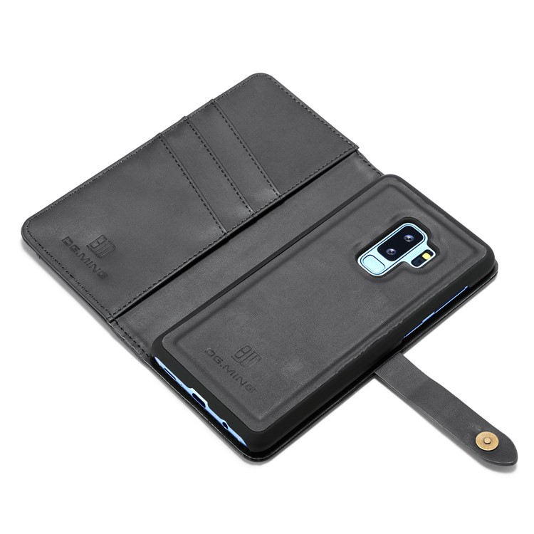 DG.MING Detachable Split Leather Wallet Case + PC Back 2-in-1 Cover for Samsung Galaxy S9+ G965 - Black-8