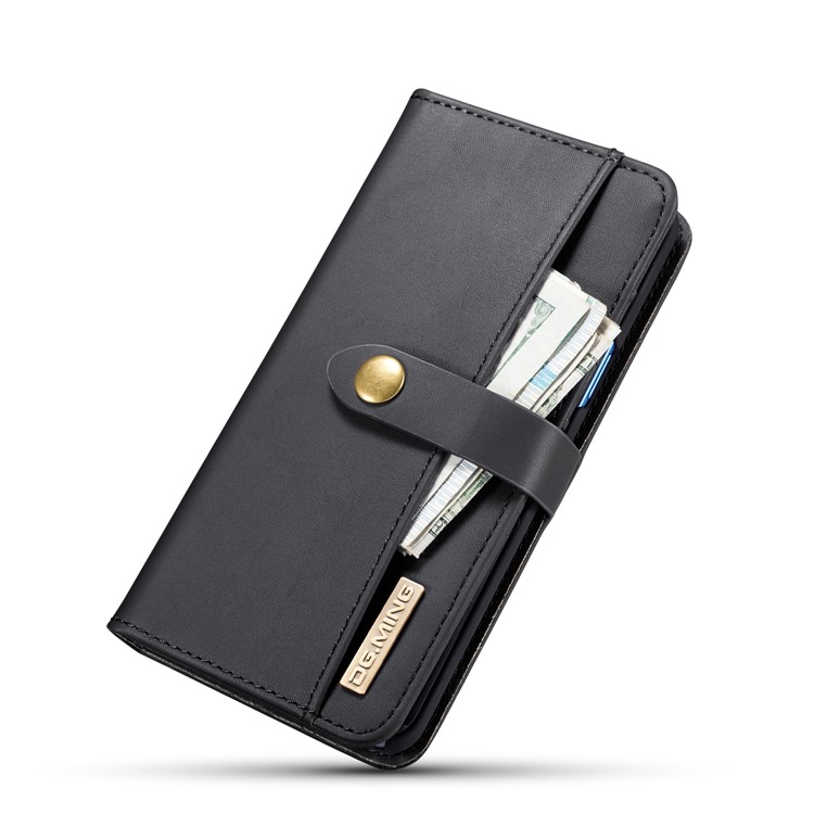 DG.MING for Samsung Galaxy S9 G960 Detachable 2 in 1 Split Leather Wallet Phone Case - Black-14