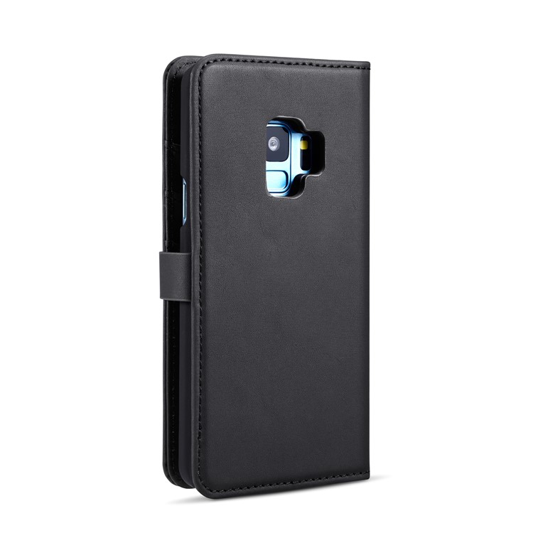 DG.MING for Samsung Galaxy S9 G960 Detachable 2 in 1 Split Leather Wallet Phone Case - Black-4