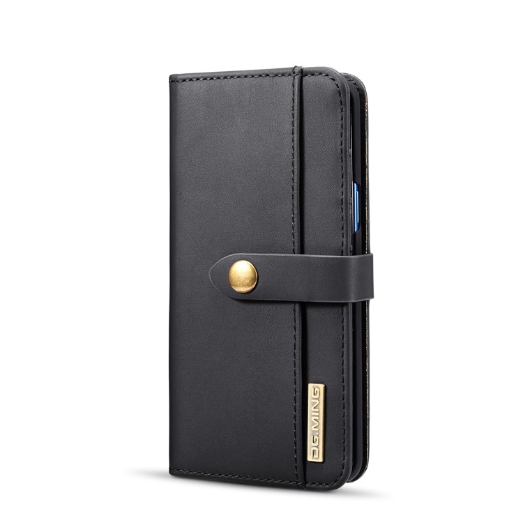 DG.MING for Samsung Galaxy S9 G960 Detachable 2 in 1 Split Leather Wallet Phone Case - Black-5