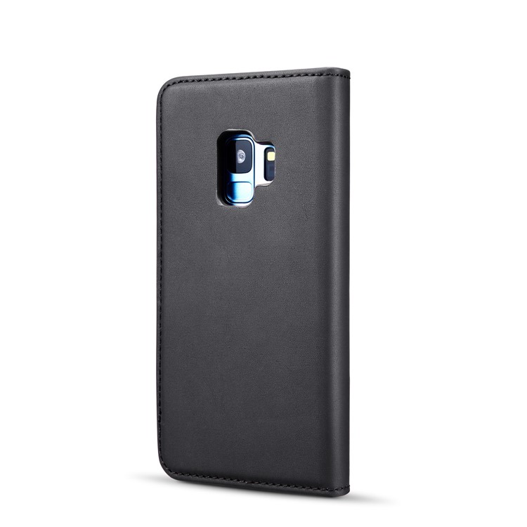 DG.MING for Samsung Galaxy S9 G960 Detachable 2 in 1 Split Leather Wallet Phone Case - Black-6