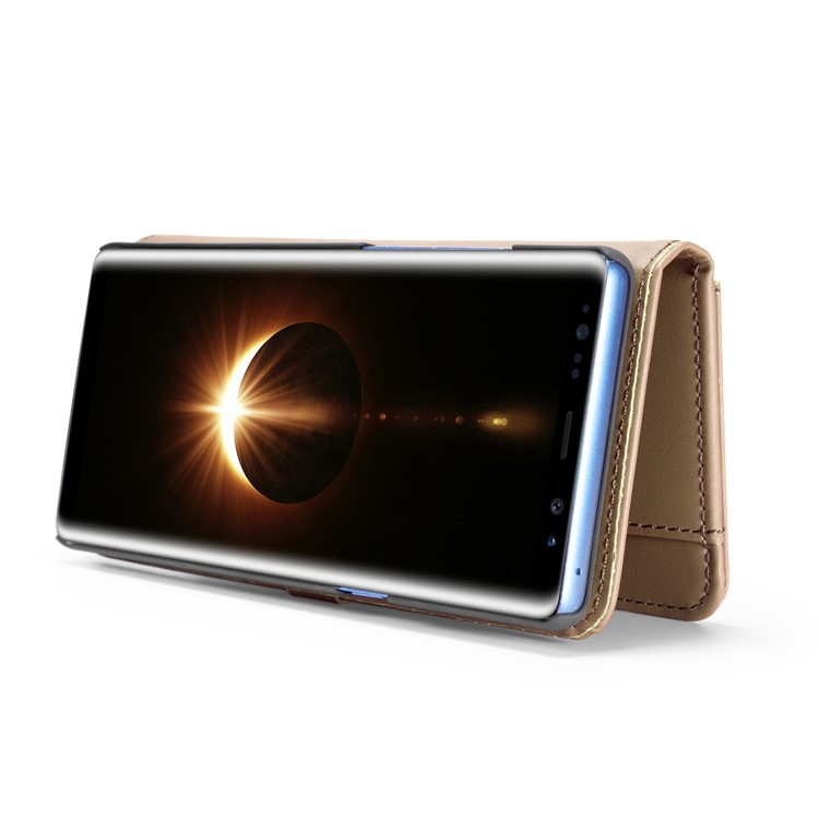 DG.MING Detachable 2-in-1 Split Leather Wallet + Plastic Back Case for Samsung Galaxy Note 8 SM-N950 - Brown-10
