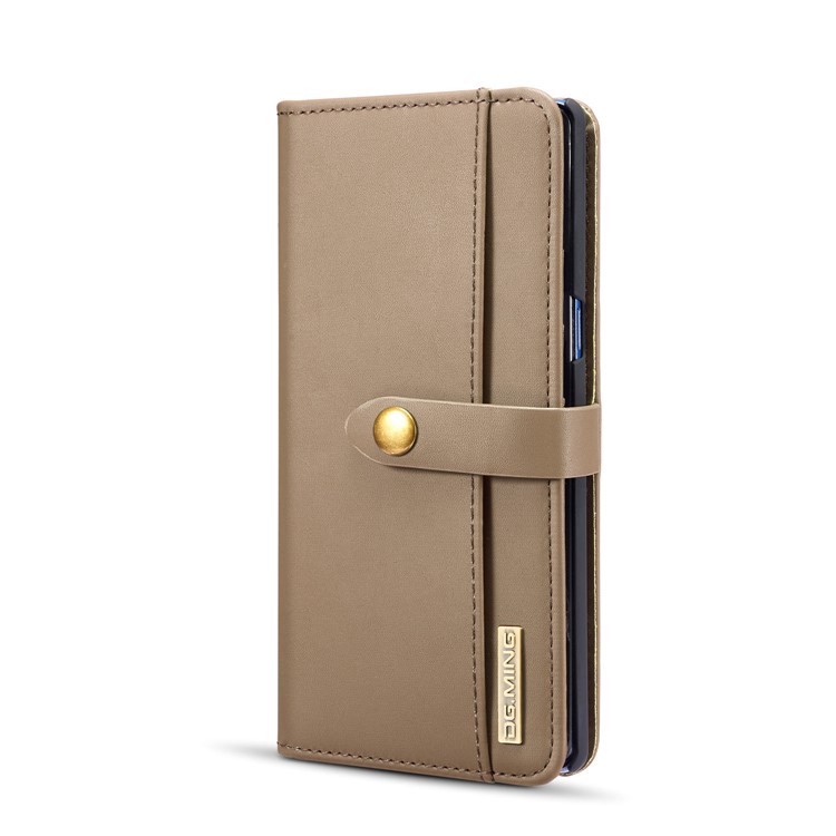 DG.MING Detachable 2-in-1 Split Leather Wallet + Plastic Back Case for Samsung Galaxy Note 8 SM-N950 - Brown-5