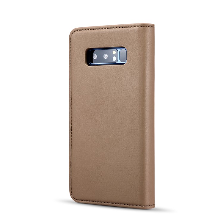 DG.MING Detachable 2-in-1 Split Leather Wallet + Plastic Back Case for Samsung Galaxy Note 8 SM-N950 - Brown-6