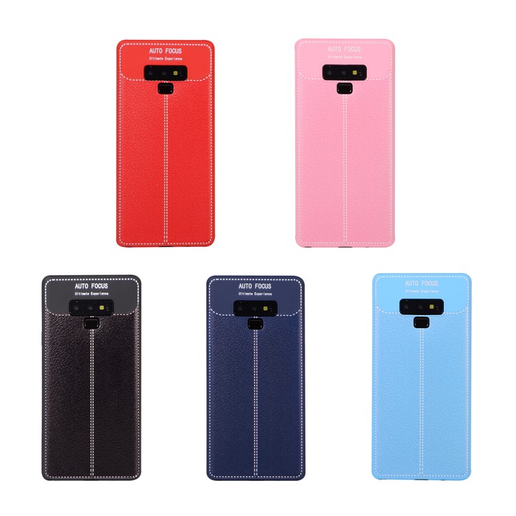 Litchi Skin Soft TPU Protection Case for Samsung Galaxy Note9 N960 - Black-7