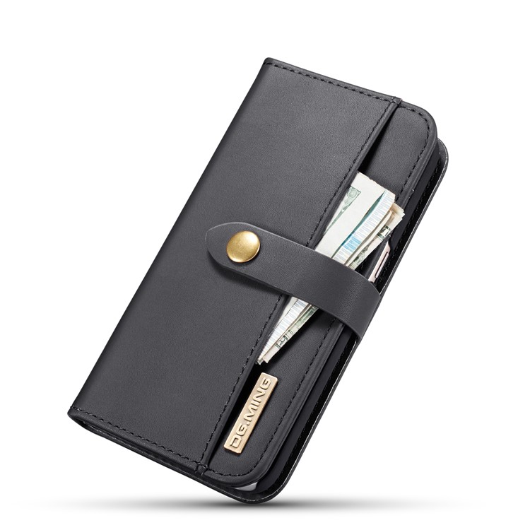 DG.MING Detachable Split Leather Wallet Casing + PC Back 2-in-1 Cover for Samsung Galaxy S7 SM-G930 - Black-13