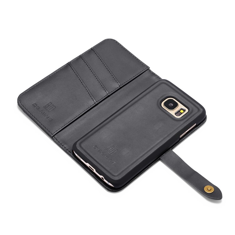 DG.MING Detachable Split Leather Wallet Casing + PC Back 2-in-1 Cover for Samsung Galaxy S7 SM-G930 - Black-7