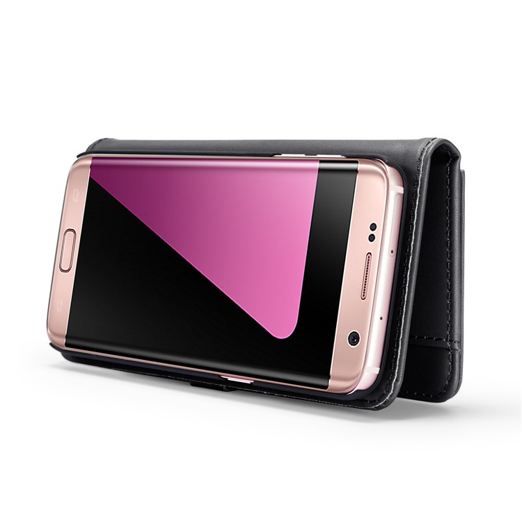 DG.MING for Samsung Galaxy S7 edge SM-G935 Detachable 2 in 1 Split Leather Wallet Protection Case - Black-10