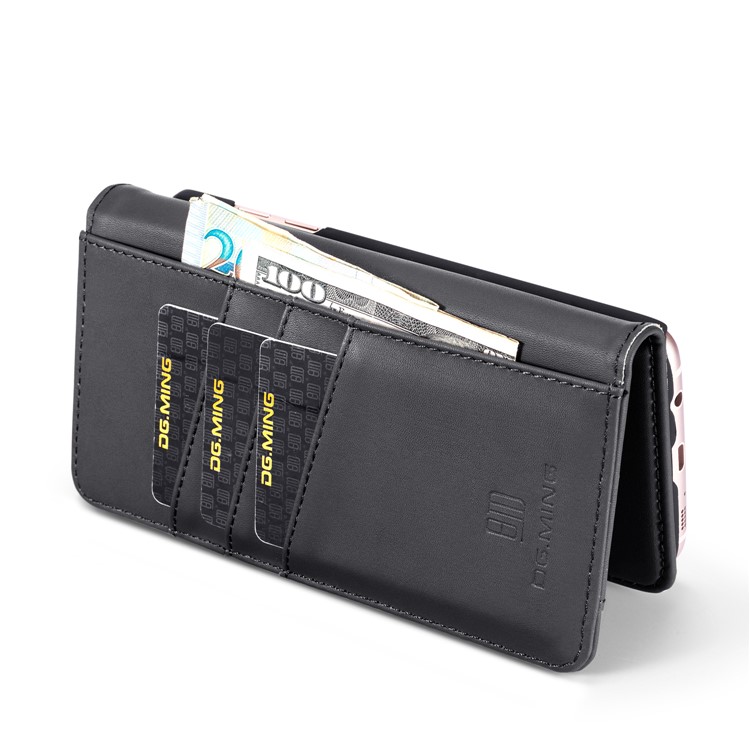 DG.MING for Samsung Galaxy S7 edge SM-G935 Detachable 2 in 1 Split Leather Wallet Protection Case - Black-12