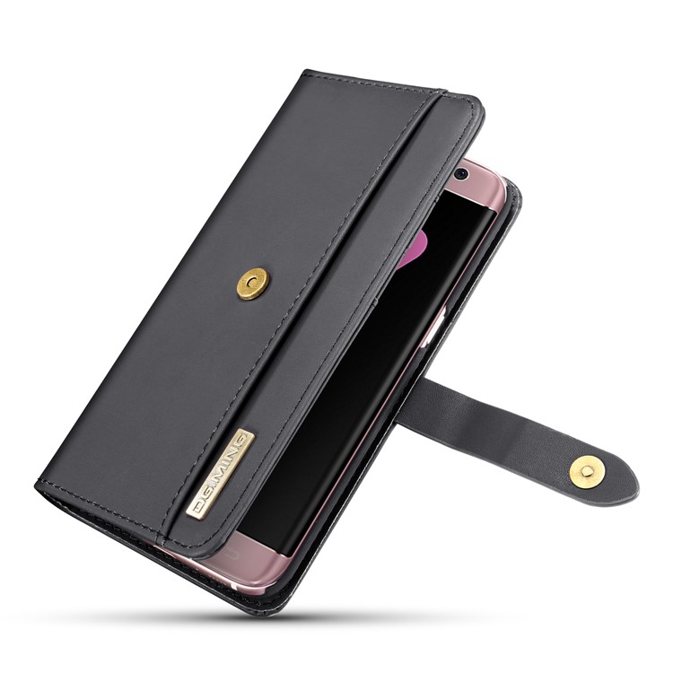 DG.MING for Samsung Galaxy S7 edge SM-G935 Detachable 2 in 1 Split Leather Wallet Protection Case - Black-13