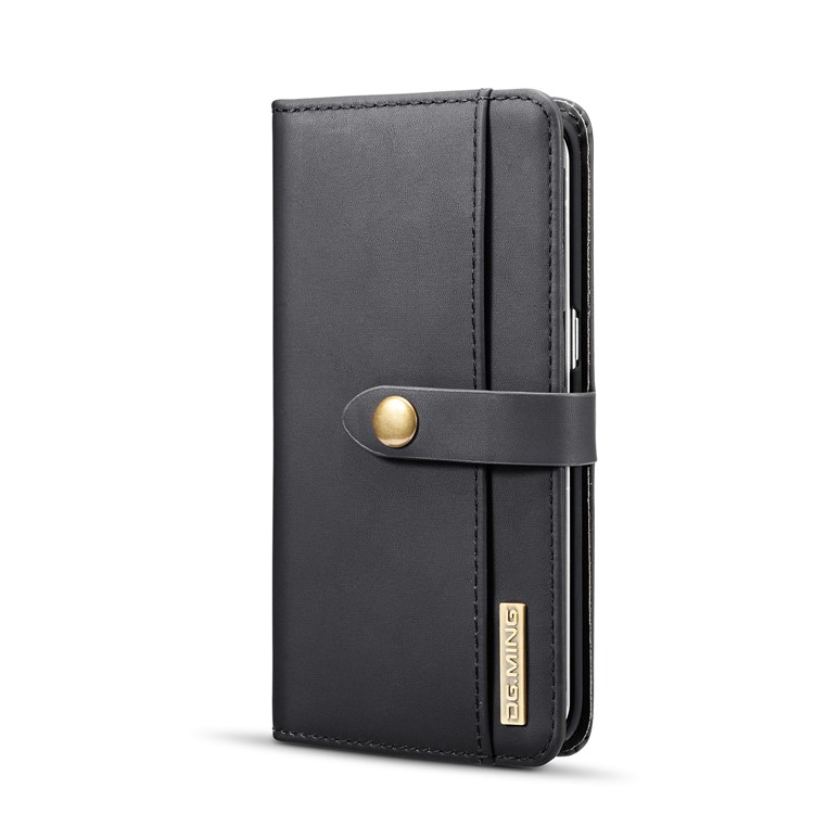DG.MING for Samsung Galaxy S7 edge SM-G935 Detachable 2 in 1 Split Leather Wallet Protection Case - Black-5