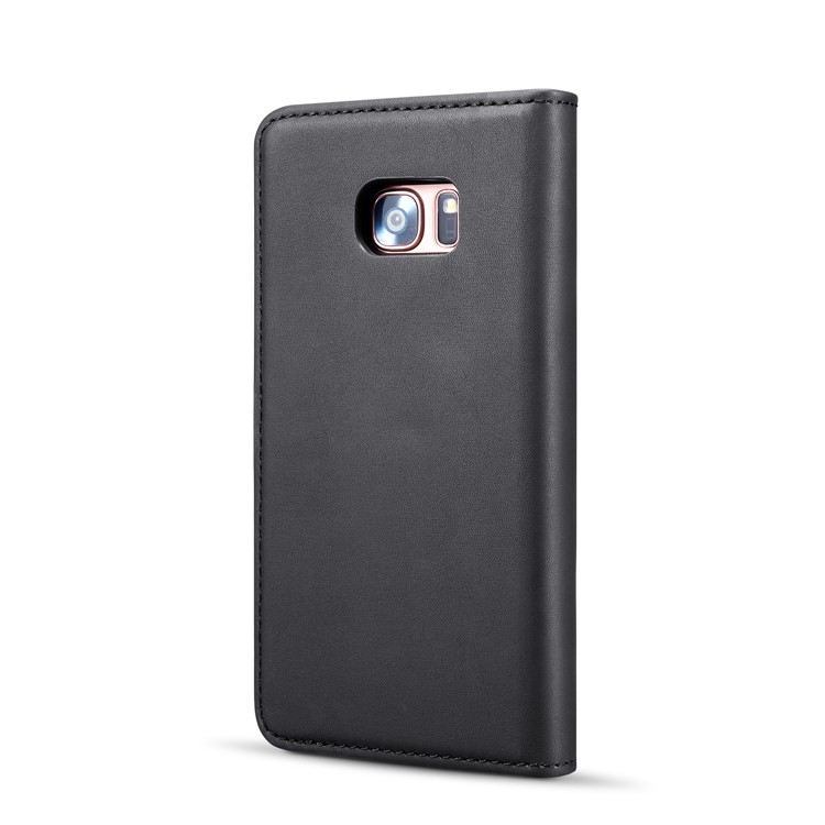 DG.MING for Samsung Galaxy S7 edge SM-G935 Detachable 2 in 1 Split Leather Wallet Protection Case - Black-6