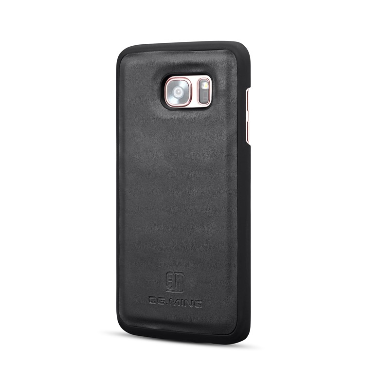 DG.MING for Samsung Galaxy S7 edge SM-G935 Detachable 2 in 1 Split Leather Wallet Protection Case - Black-7