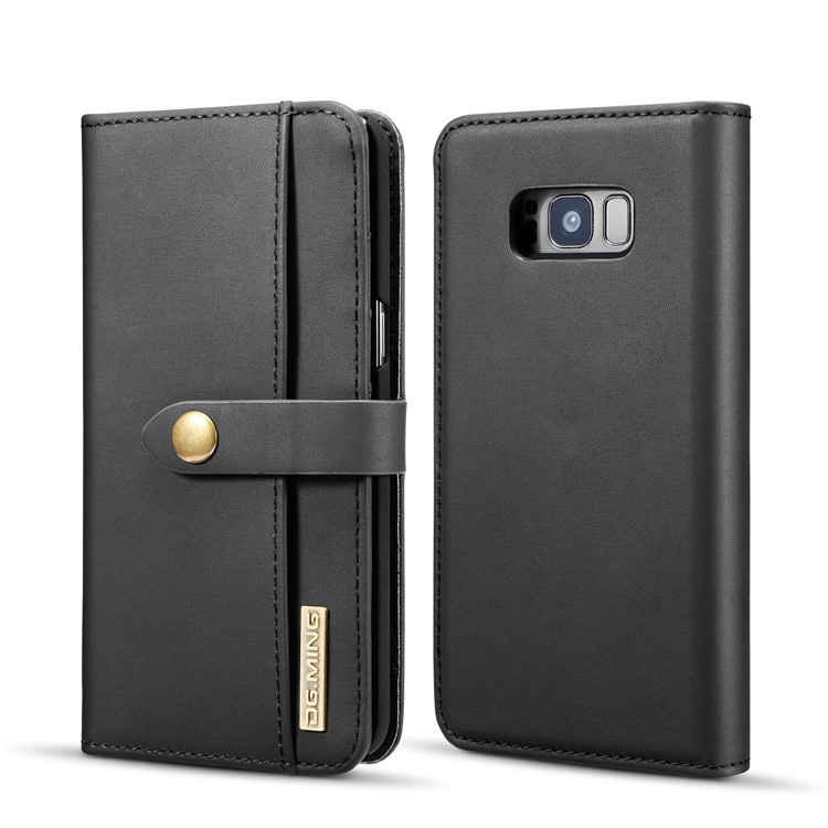 DG.MING for Samsung Galaxy S8 Plus SM-G955 Detachable 2 in 1 Split Leather Wallet Mobile Casing - Black-2