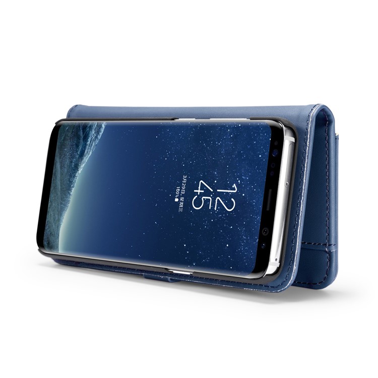 DG.MING for Samsung Galaxy S8 Plus SM-G955 Detachable 2 in 1 Split Leather Wallet Mobile Casing Shell - Blue-10