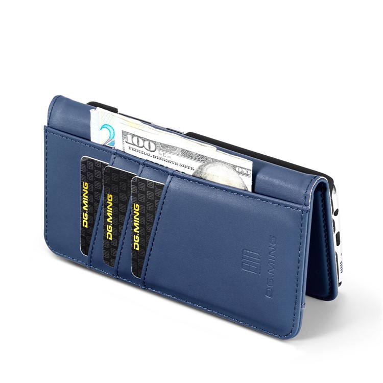DG.MING for Samsung Galaxy S8 Plus SM-G955 Detachable 2 in 1 Split Leather Wallet Mobile Casing Shell - Blue-12