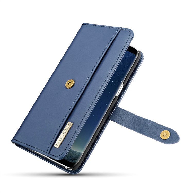 DG.MING for Samsung Galaxy S8 Plus SM-G955 Detachable 2 in 1 Split Leather Wallet Mobile Casing Shell - Blue-13