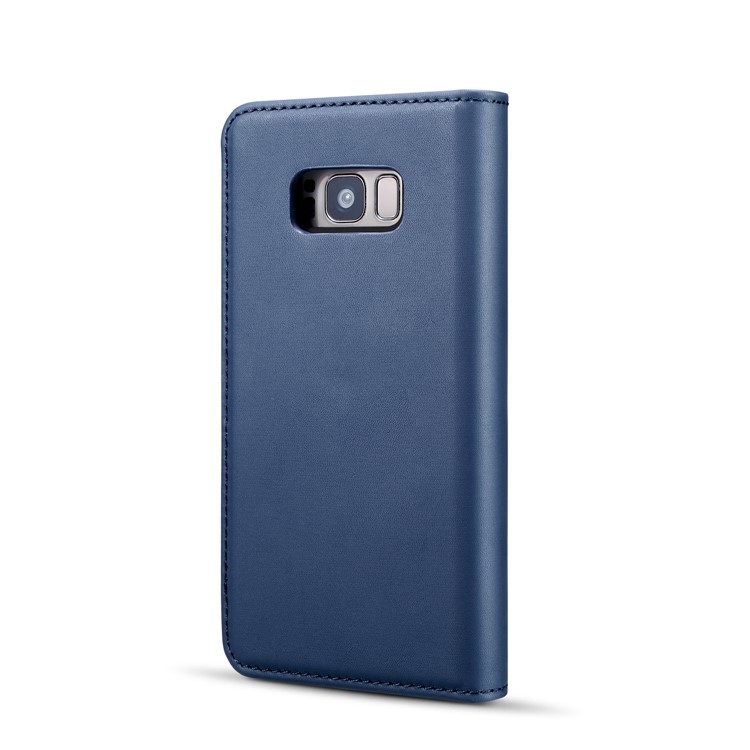 DG.MING for Samsung Galaxy S8 Plus SM-G955 Detachable 2 in 1 Split Leather Wallet Mobile Casing Shell - Blue-6