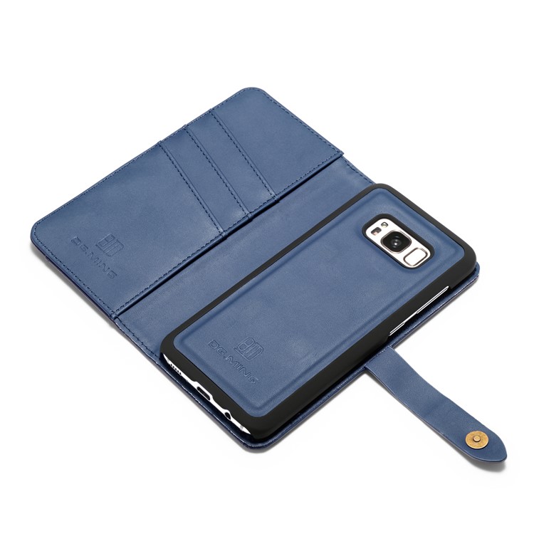 DG.MING for Samsung Galaxy S8 Plus SM-G955 Detachable 2 in 1 Split Leather Wallet Mobile Casing Shell - Blue-8