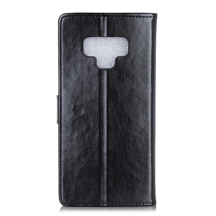 Crazy Horse PU Leather Wallet Stand Mobile Phone Case for Samsung Galaxy Note9 N960 - Black-5