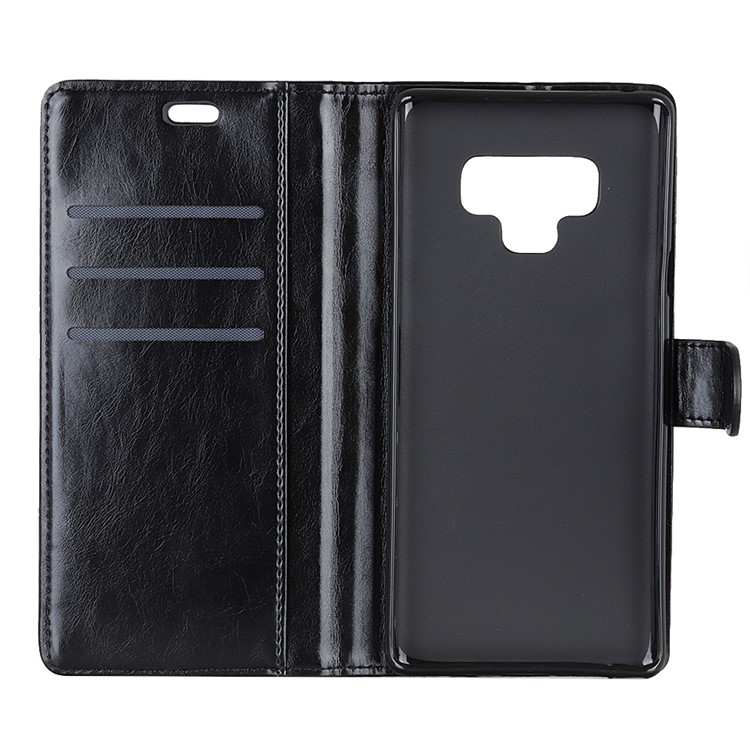 Crazy Horse PU Leather Wallet Stand Mobile Phone Case for Samsung Galaxy Note9 N960 - Black-6