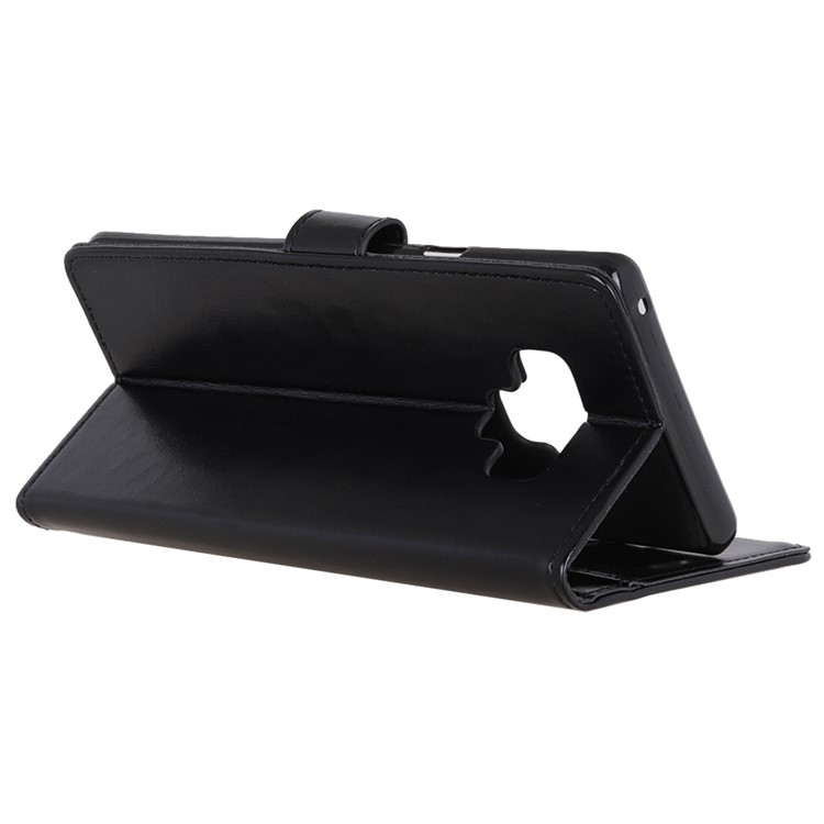 Crazy Horse PU Leather Wallet Stand Mobile Phone Case for Samsung Galaxy Note9 N960 - Black-7