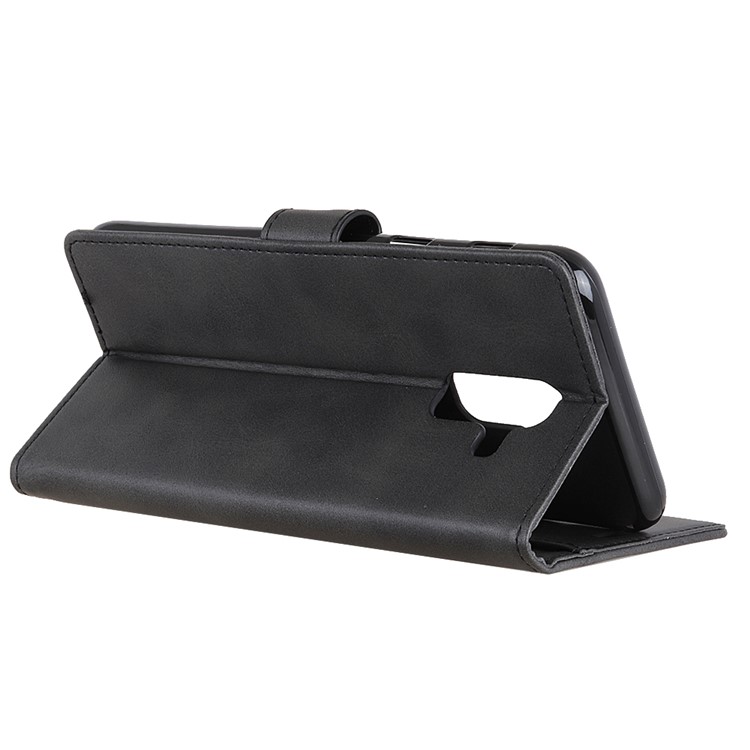 For Samsung Galaxy A6+ (2018) / A9 Star Lite Matte PU Leather Wallet Stand Phone Casing - Black-9