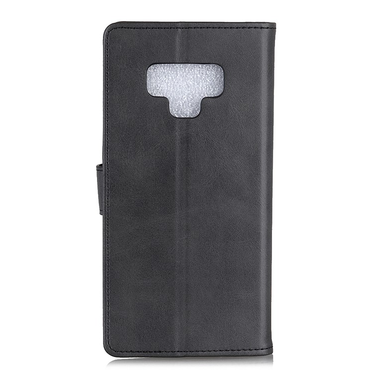 For Samsung Galaxy Note9 N960 Matte PU Leather Wallet Stand Protective Cover - Black-7