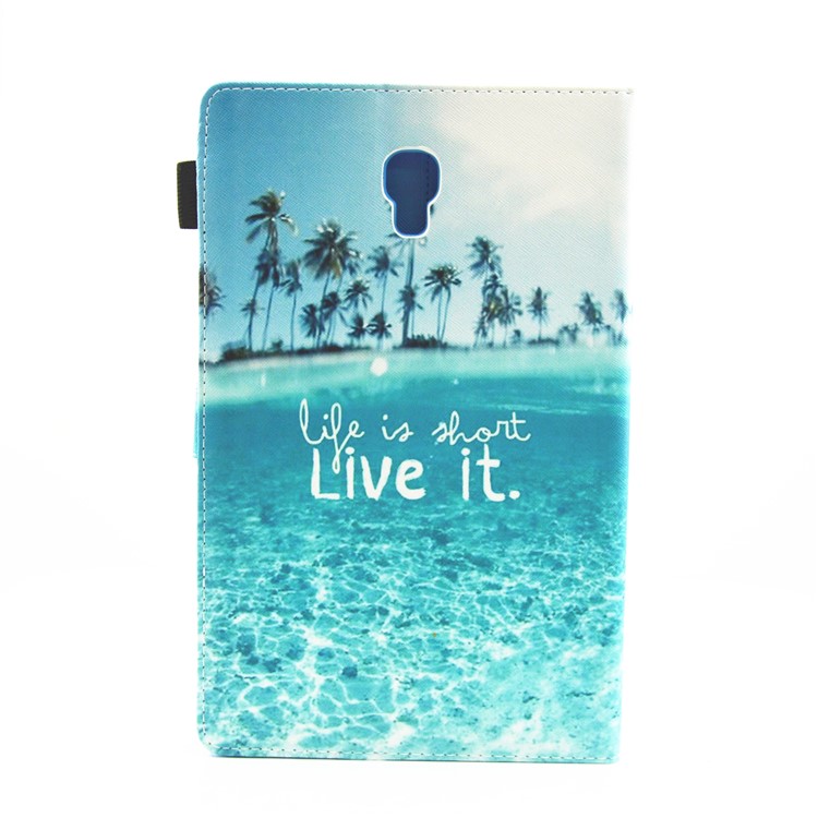 Pattern Printing Multi-angle Stand Card Slots Leather Case for Samsung Galaxy Tab A2 T590 / T595 - Sea Scene-3