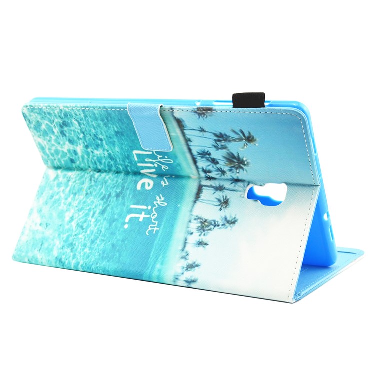 Pattern Printing Multi-angle Stand Card Slots Leather Case for Samsung Galaxy Tab A2 T590 / T595 - Sea Scene-6
