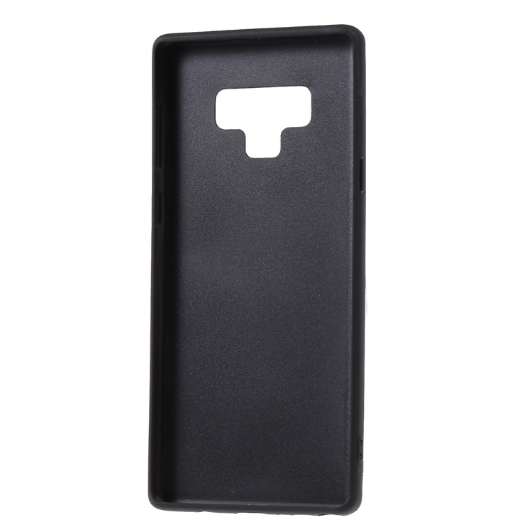 Split Leather Coated TPU Card Holder Kickstand Case for Samsung Galaxy Note9 N960 - Red-6