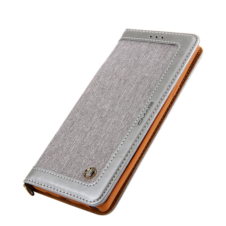 Cmai2 Jeans Tela PU Cuero Billetera Cubierta Con Correa De Mano Para Samsung Galaxy Note9 N960 - Gris-6