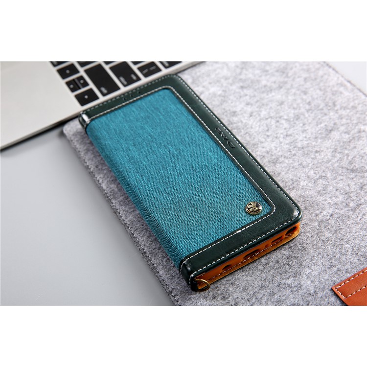 CMAI2 Vaqueros Paño PU Cuero Billetera Con Correa De Mano Para Samsung Galaxy Note9 N960 - Verde-15