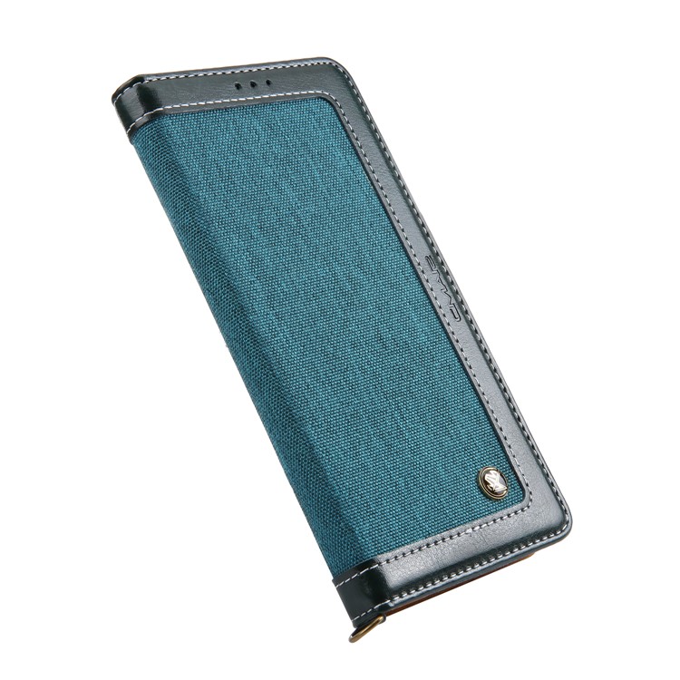 CMAI2 Vaqueros Paño PU Cuero Billetera Con Correa De Mano Para Samsung Galaxy Note9 N960 - Verde-5