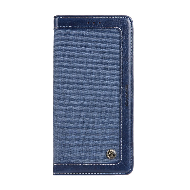 Caja Del Teléfono Móvil De La Cartera Del Cuero De La PU Del Paño De Los Vaqueros CMAI2 Con La Correa De La Mano Para La Galaxia De Samsung Note9 N960 - Azul-4