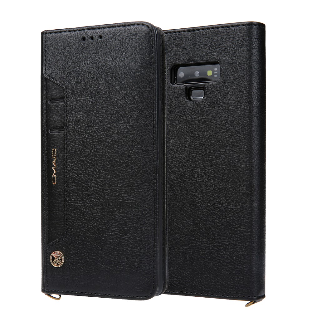 CMAI2 PU en Cuir Support de Portefeuille Mobile Pour Samsung Galaxy Note9 N960 - le Noir