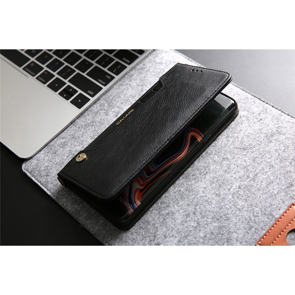 CMAI2 PU en Cuir Support de Portefeuille Mobile Pour Samsung Galaxy Note9 N960 - le Noir