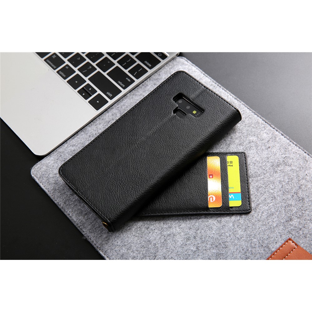 CMAI2 PU en Cuir Support de Portefeuille Mobile Pour Samsung Galaxy Note9 N960 - le Noir